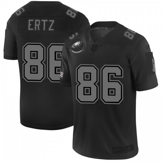 Philadelphia Eagles #86 Zach Ertz Men's Nike Black 2019 Salute to Service Limited Stitched NFL Jersey
