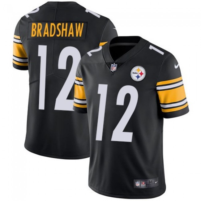 Pittsburgh Steelers #12 Terry Bradshaw Black Team Color Youth Stitched NFL Vapor Untouchable Limited Jersey