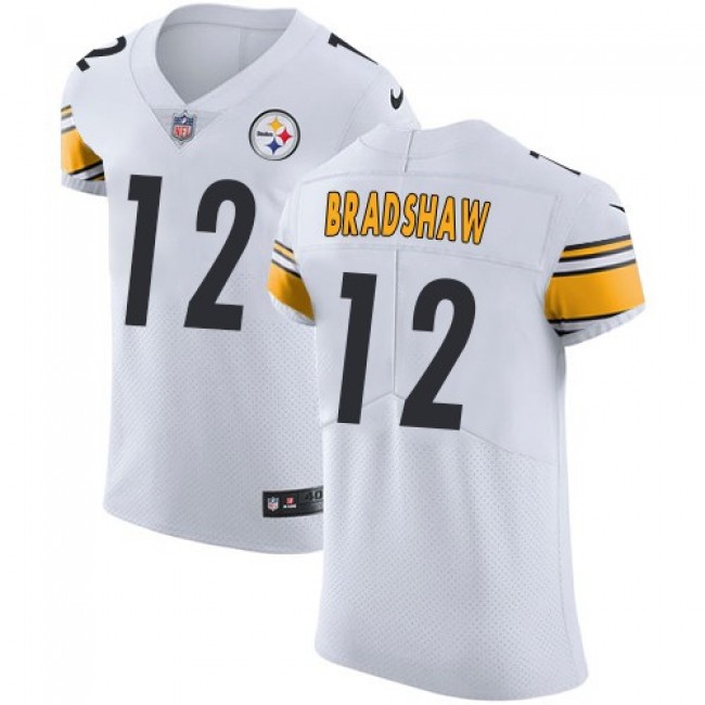 Nike Steelers #12 Terry Bradshaw White Men's Stitched NFL Vapor Untouchable Elite Jersey