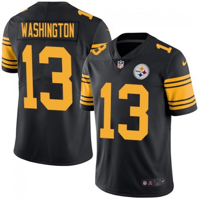 Nike Steelers #13 James Washington Black Men's Stitched NFL Limited Rush Jersey