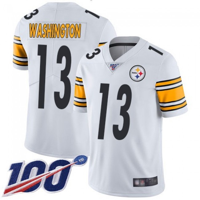 Nike Steelers #13 James Washington White Men's Stitched NFL 100th Season Vapor Limited Jersey