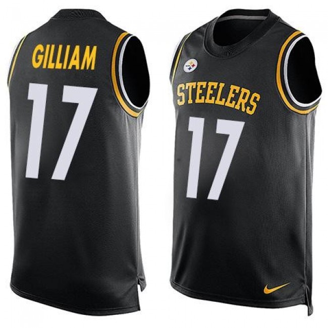 Nike Steelers #17 Joe Gilliam Black Team Color Men's Stitched NFL Limited Tank Top Jersey