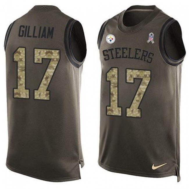 Nike Steelers #17 Joe Gilliam Green Men's Stitched NFL Limited Salute To Service Tank Top Jersey