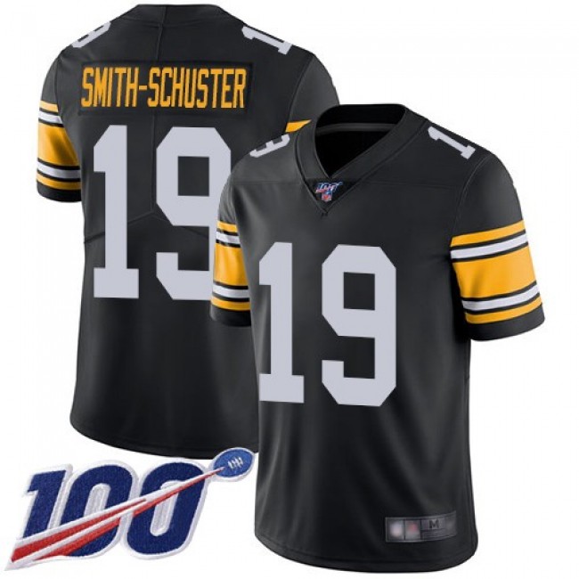 Nike Steelers #19 JuJu Smith-Schuster Black Alternate Men's Stitched NFL 100th Season Vapor Limited Jersey
