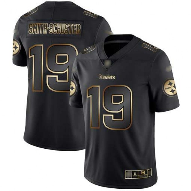 Nike Steelers #19 JuJu Smith-Schuster Black/Gold Men's Stitched NFL Vapor Untouchable Limited Jersey