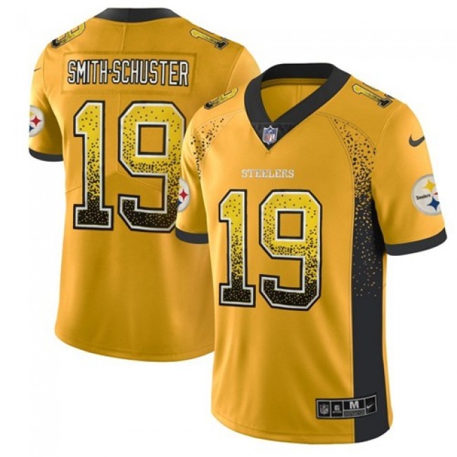 Nike Steelers #19 JuJu Smith-Schuster Gold Men's Stitched NFL Limited Rush Drift Fashion Jersey