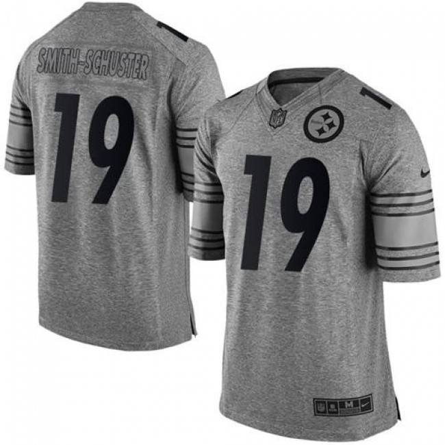 Nike Steelers #19 JuJu Smith-Schuster Gray Men's Stitched NFL Limited Gridiron Gray Jersey