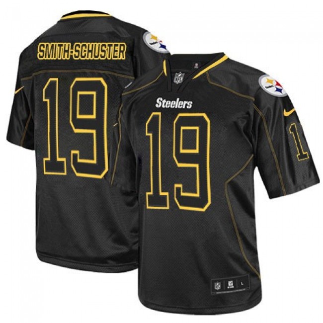 Nike Steelers #19 JuJu Smith-Schuster Lights Out Black Men's Stitched NFL Elite Jersey