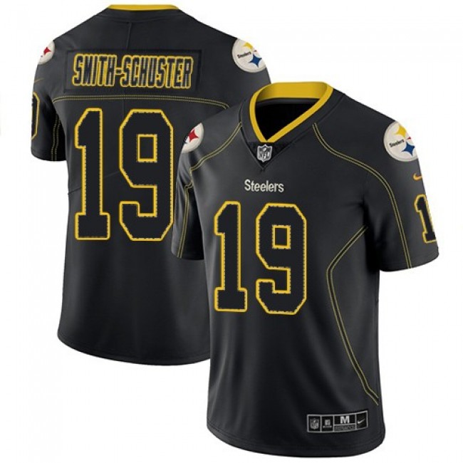 Nike Steelers #19 JuJu Smith-Schuster Lights Out Black Men's Stitched NFL Limited Rush Jersey