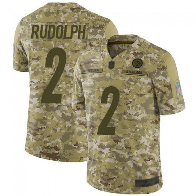 Nike Steelers #2 Mason Rudolph Camo Men's Stitched NFL Limited 2018 Salute To Service Jersey