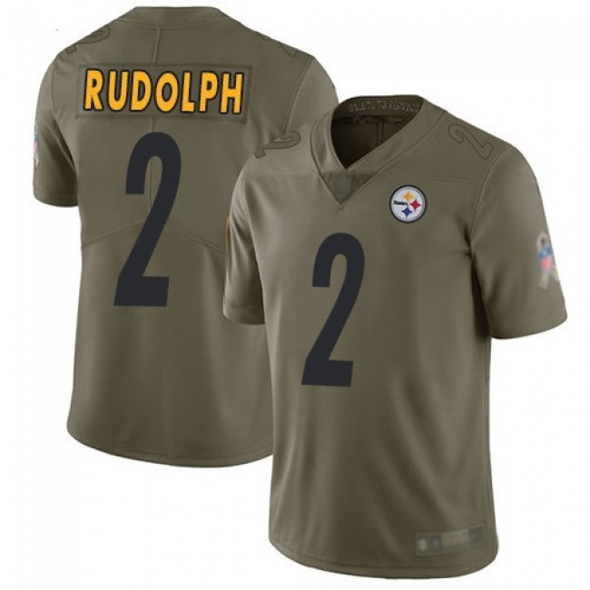 Nike Steelers #2 Mason Rudolph Olive Men's Stitched NFL Limited 2017 Salute To Service Jersey