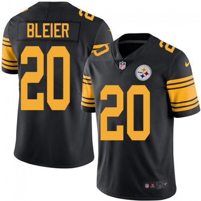 Nike Steelers #20 Rocky Bleier Black Men's Stitched NFL Limited Rush Jersey