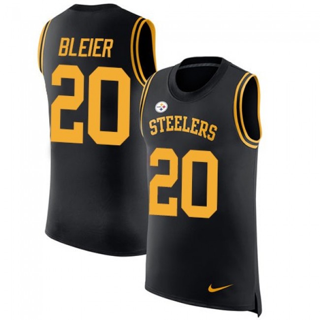 Nike Steelers #20 Rocky Bleier Black Team Color Men's Stitched NFL Limited Rush Tank Top Jersey