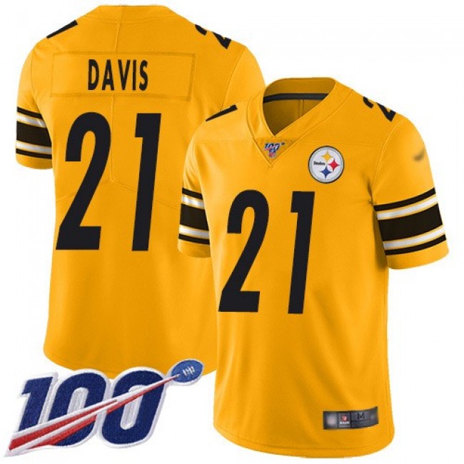 Nike Steelers #21 Sean Davis Gold Men's Stitched NFL Limited Inverted Legend 100th Season Jersey