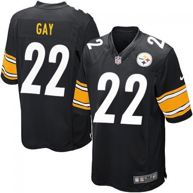 Pittsburgh Steelers #22 William Gay Black Team Color Youth Stitched NFL Elite Jersey