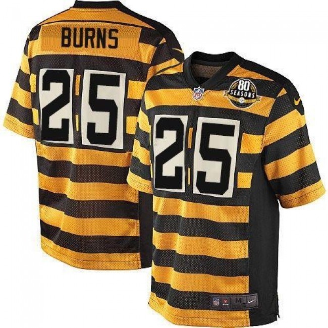 Pittsburgh Steelers #25 Artie Burns Black-Yellow Alternate Youth Stitched NFL Elite Jersey