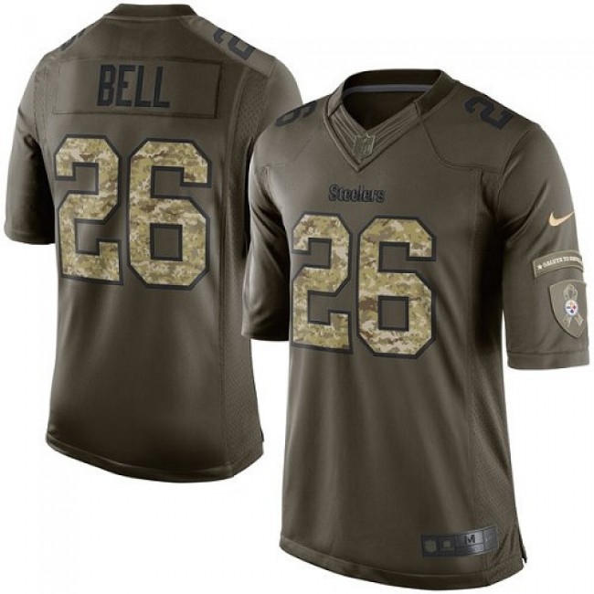 Pittsburgh Steelers #26 Le Veon Bell Green Youth Stitched NFL Limited 2015 Salute to Service Jersey