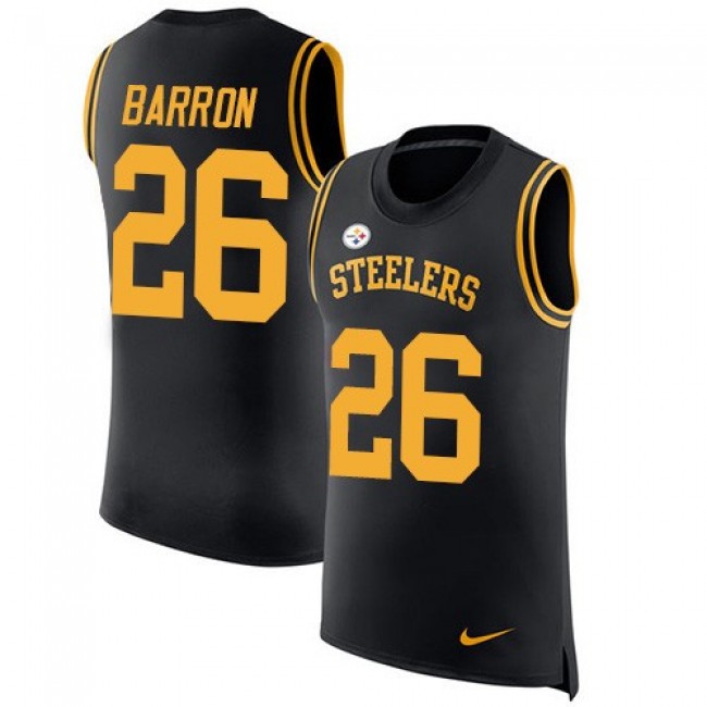 Nike Steelers #26 Mark Barron Black Team Color Men's Stitched NFL Limited Rush Tank Top Jersey