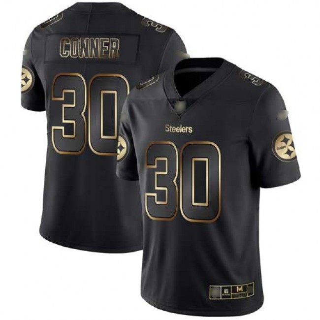 Nike Steelers #30 James Conner Black/Gold Men's Stitched NFL Vapor Untouchable Limited Jersey