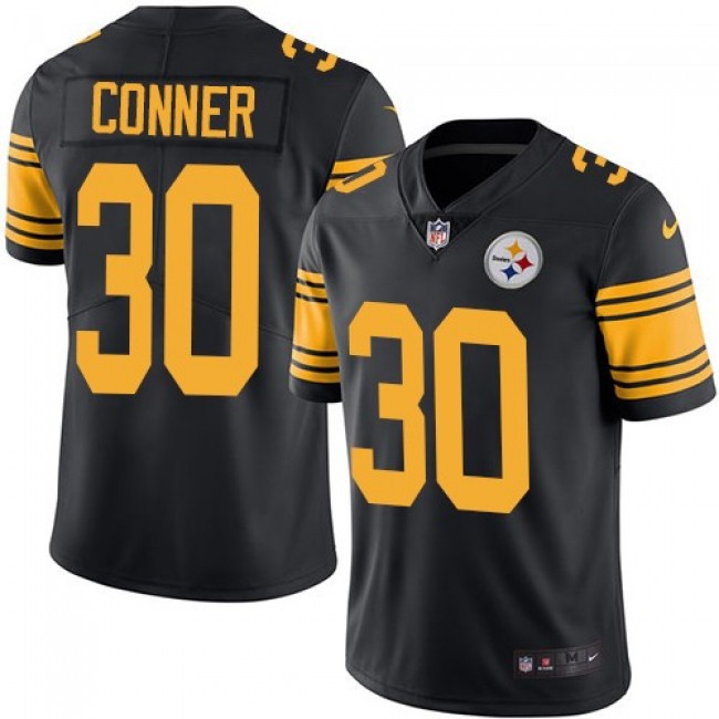 Pittsburgh Steelers #30 James Conner Black Youth Stitched NFL Limited Rush Jersey