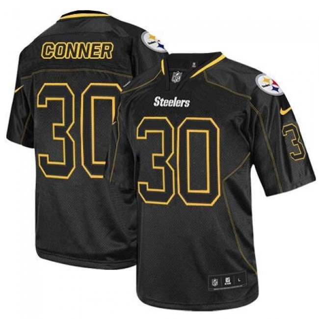 Nike Steelers #30 James Conner Lights Out Black Men's Stitched NFL Elite Jersey