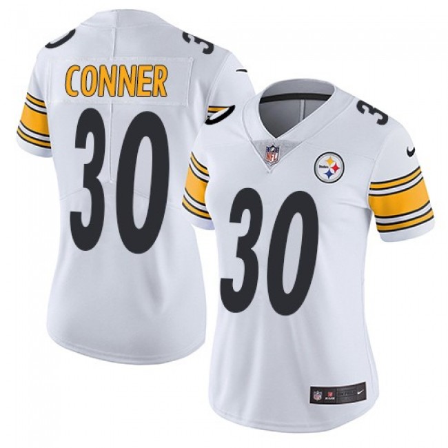 Women's Steelers #30 James Conner White Stitched NFL Vapor Untouchable Limited Jersey