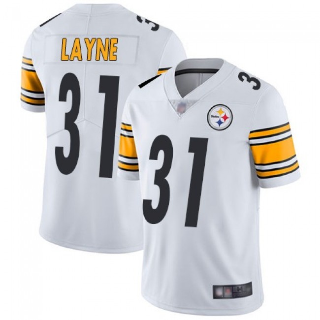 Nike Steelers #31 Justin Layne White Men's Stitched NFL Vapor Untouchable Limited Jersey