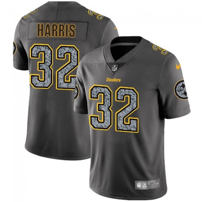 Nike Steelers #32 Franco Harris Gray Static Men's Stitched NFL Vapor Untouchable Limited Jersey