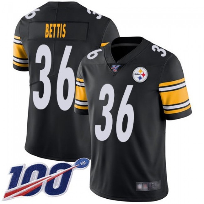 Nike Steelers #36 Jerome Bettis Black Team Color Men's Stitched NFL 100th Season Vapor Limited Jersey