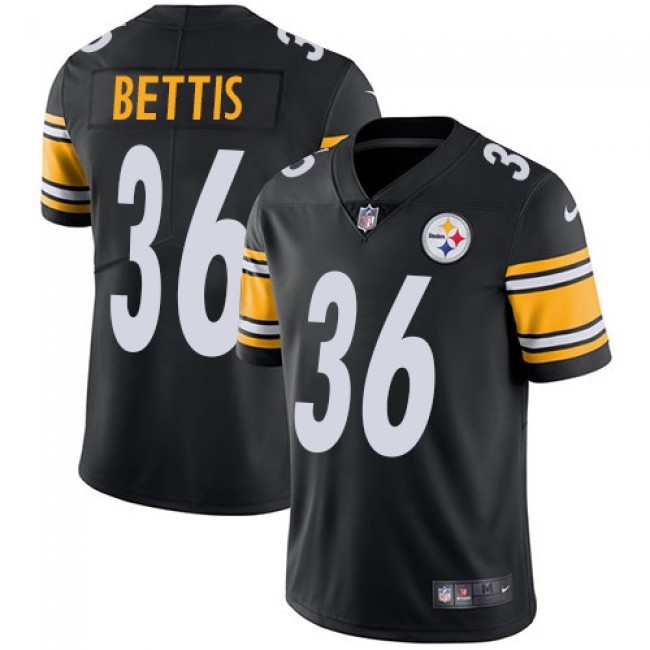 Pittsburgh Steelers #36 Jerome Bettis Black Team Color Youth Stitched NFL Vapor Untouchable Limited Jersey