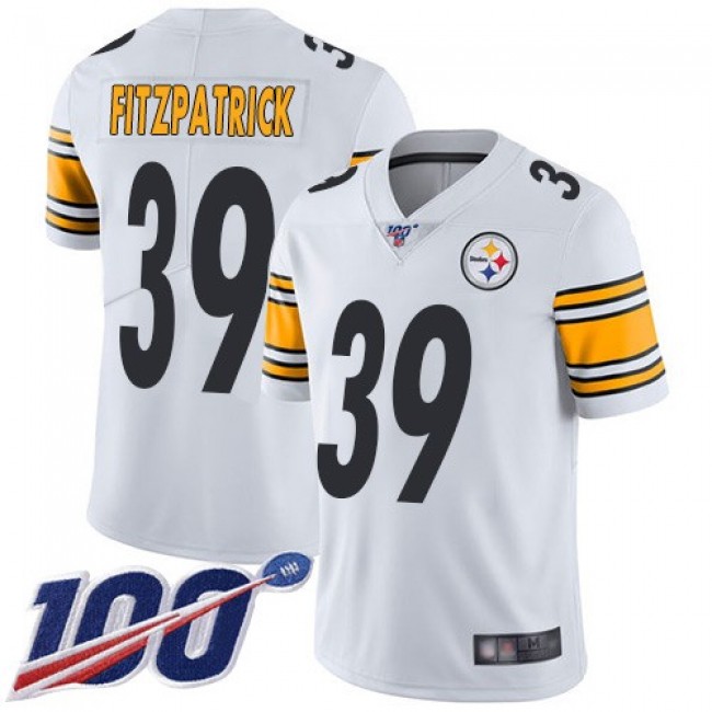 Nike Steelers #39 Minkah Fitzpatrick White Men's Stitched NFL 100th Season Vapor Limited Jersey