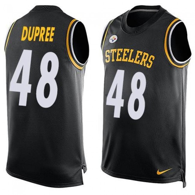 Nike Steelers #48 Bud Dupree Black Team Color Men's Stitched NFL Limited Tank Top Jersey