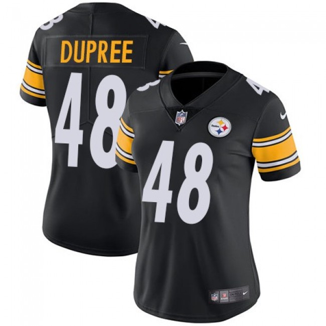 Women's Steelers #48 Bud Dupree Black Team Color Stitched NFL Vapor Untouchable Limited Jersey