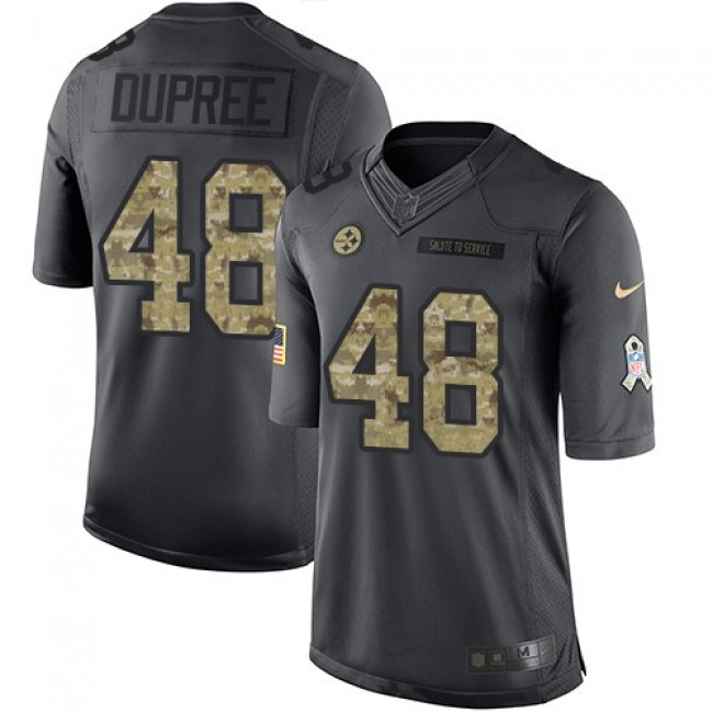 Pittsburgh Steelers #48 Bud Dupree Black Youth Stitched NFL Limited 2016 Salute to Service Jersey