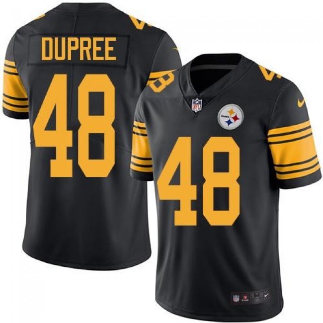 Pittsburgh Steelers #48 Bud Dupree Black Youth Stitched NFL Limited Rush Jersey