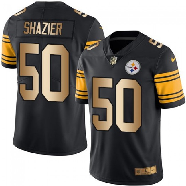 Nike Steelers #50 Ryan Shazier Black Men's Stitched NFL Limited Gold Rush Jersey