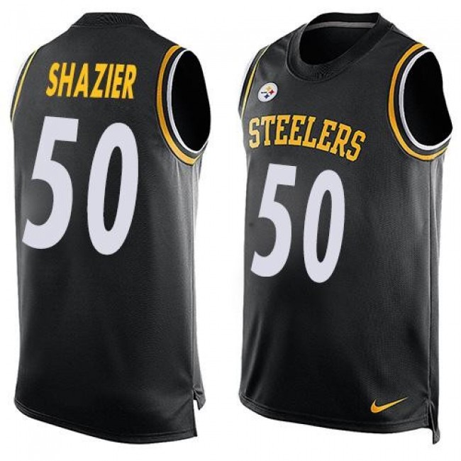 Nike Steelers #50 Ryan Shazier Black Team Color Men's Stitched NFL Limited Tank Top Jersey