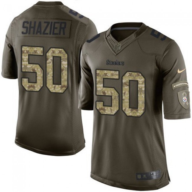 Pittsburgh Steelers #50 Ryan Shazier Green Youth Stitched NFL Limited 2015 Salute to Service Jersey