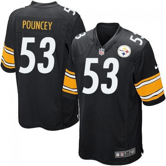 Pittsburgh Steelers #53 Maurkice Pouncey Black Team Color Youth Stitched NFL Elite Jersey