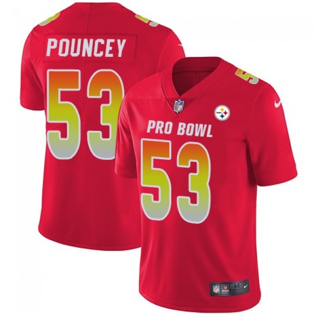 Nike Steelers #53 Maurkice Pouncey Red Men's Stitched NFL Limited AFC 2019 Pro Bowl Jersey