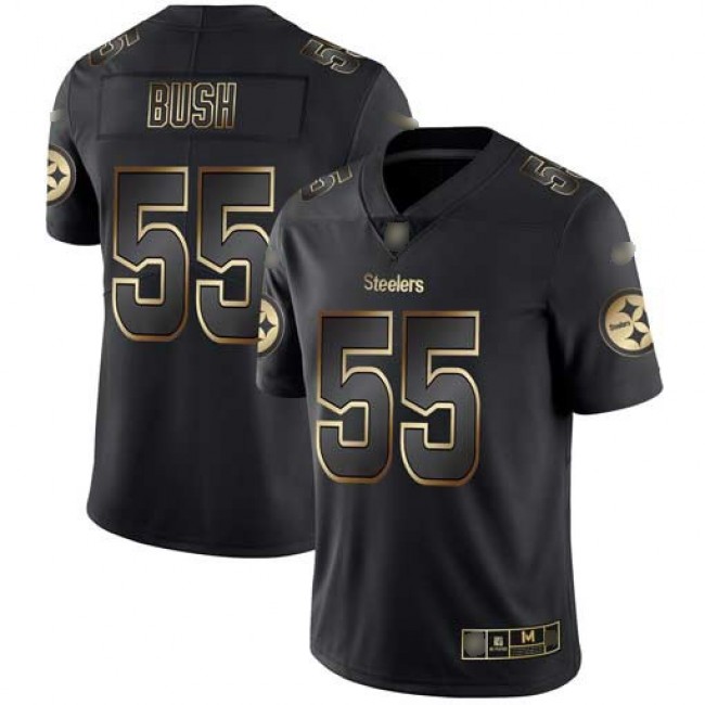 Nike Steelers #55 Devin Bush Black/Gold Men's Stitched NFL Vapor Untouchable Limited Jersey