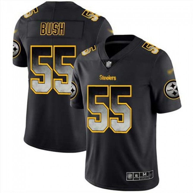 Nike Steelers #55 Devin Bush Black Men's Stitched NFL Vapor Untouchable Limited Smoke Fashion Jersey