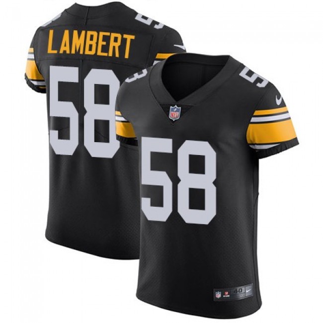 Nike Steelers #58 Jack Lambert Black Alternate Men's Stitched NFL Vapor Untouchable Elite Jersey