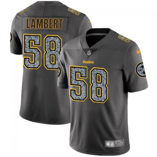 Nike Steelers #58 Jack Lambert Gray Static Men's Stitched NFL Vapor Untouchable Limited Jersey