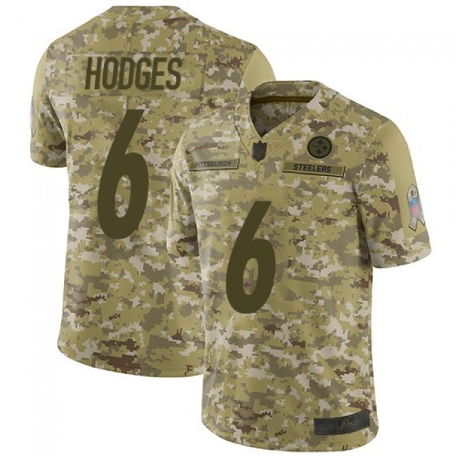 Nike Steelers #6 Devlin Hodges Camo Men's Stitched NFL Limited 2018 Salute To Service Jersey