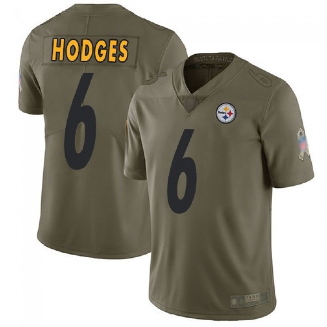 Nike Steelers #6 Devlin Hodges Olive Men's Stitched NFL Limited 2017 Salute To Service Jersey