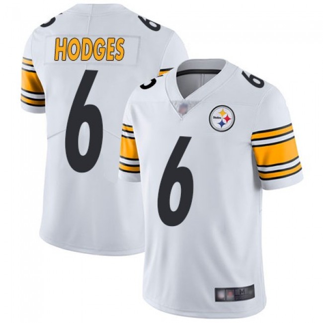 Nike Steelers #6 Devlin Hodges White Men's Stitched NFL Vapor Untouchable Limited Jersey