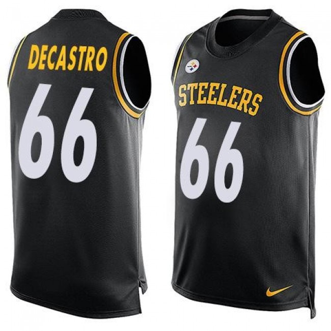 Nike Steelers #66 David DeCastro Black Team Color Men's Stitched NFL Limited Tank Top Jersey