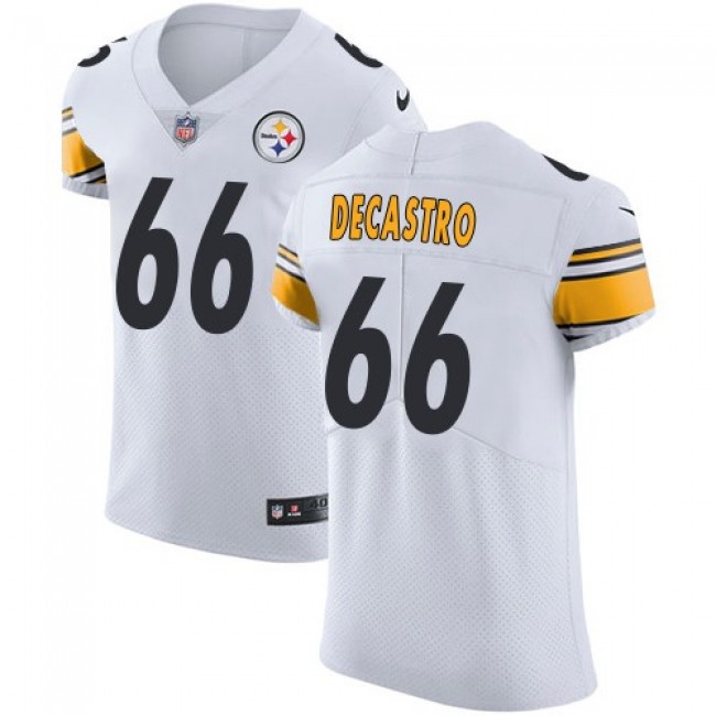 Nike Steelers #66 David DeCastro White Men's Stitched NFL Vapor Untouchable Elite Jersey