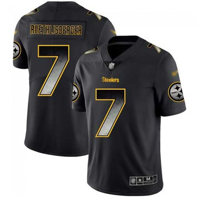 Nike Steelers #7 Ben Roethlisberger Black Men's Stitched NFL Vapor Untouchable Limited Smoke Fashion Jersey